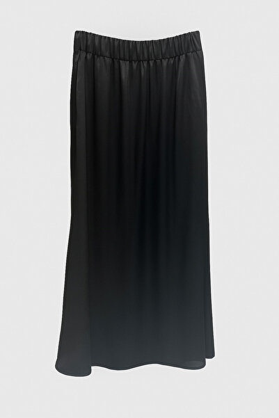 Setre Black A-Line Midi Skirt