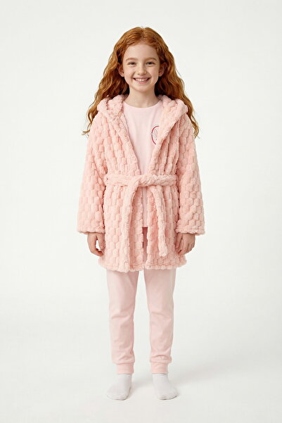 Penti Rochie de dormit roz deschis pentru fetiță, cu textura moale