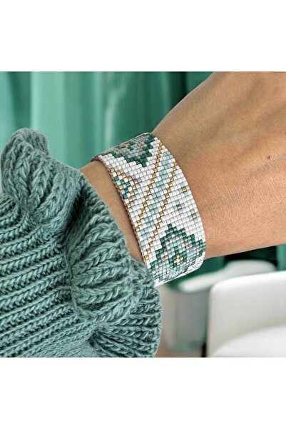 Ezera Brățară Miyuki multistrat, lucrată manual, cu mărgele late și mai multe...