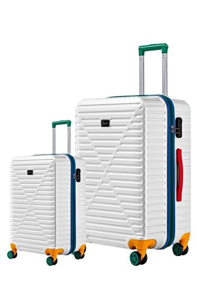 louisiana polo Büyük Ve Kabin Boy 2'li Valiz Seti %100 Polikarbon Valiz 4x2 T...