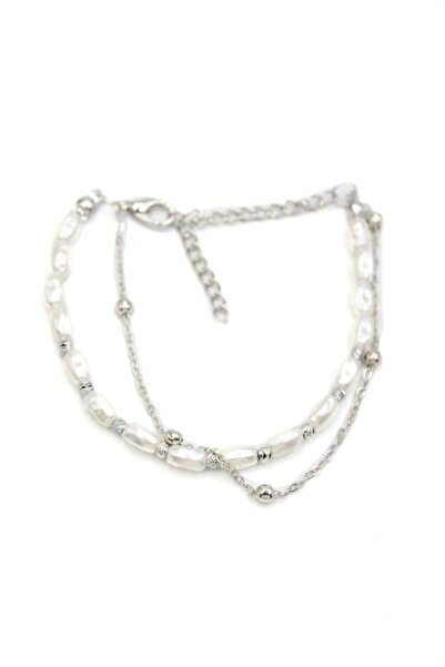 Genel Markalar Zincirli İnci Bileklik - Gümüş