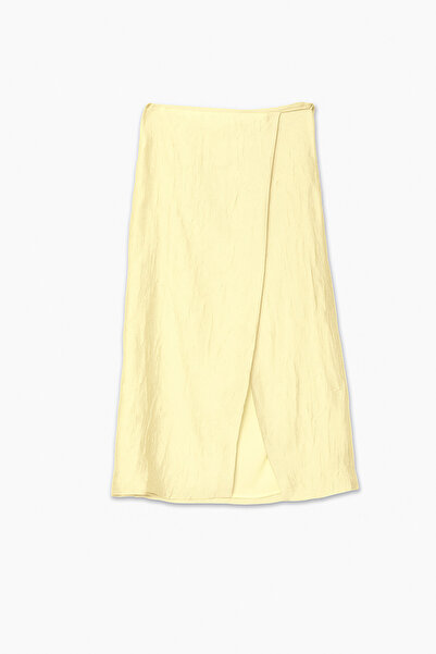 Setre Κρεμ δεμένη λεπτομερής φούστα Midi Crush