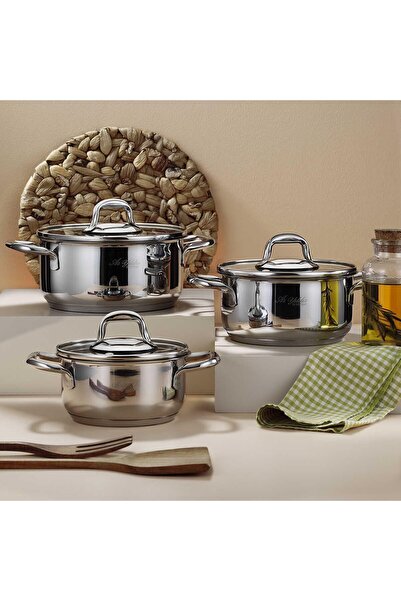 Aryıldız Aria 6 Parça Çelik Tencere Seti