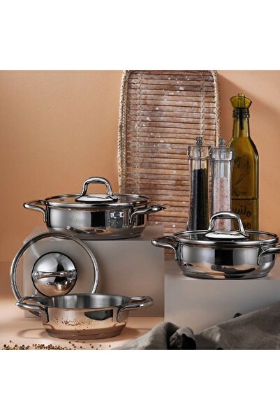 Aryıldız طقم أواني ستيل من أريا 6 قطع