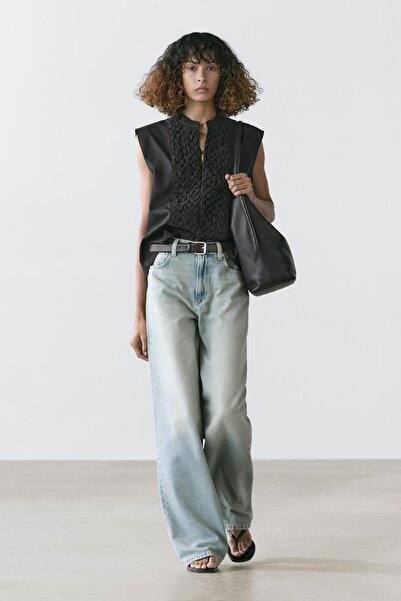 Massimo Dutti Pamuklu göğüs detaylı yelek