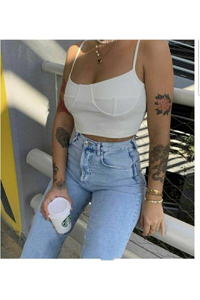 Livik My End Game Blue, ice ripped women's loose Stretch Fabric 90's super high loose-leg denim Palazzo Pants