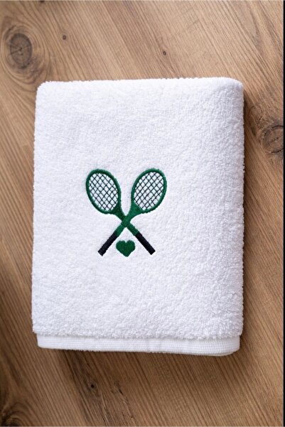 quella atelier Tennis Embroidered Sports Towel
