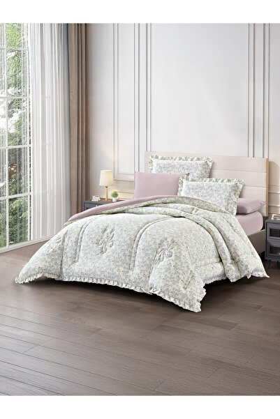 Doona طقم لحاف كينج مكون من 6 قطع، مقاس 260×240 سم، مصنوع من حرير البوليستر ب...