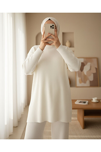 HİJABAYA Σετ πλεκτό με μισό λαιμό