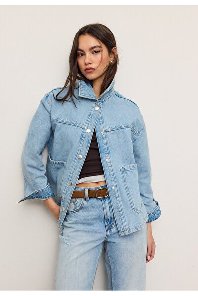 Stradivarius Denim jacket with pockets