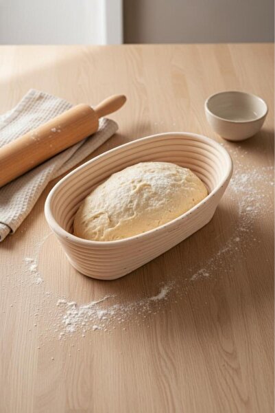 Bambum بودر - سلة خبز بيضاوية 24 سم