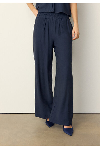 Stradivarius Wide-waisted palazzo trousers