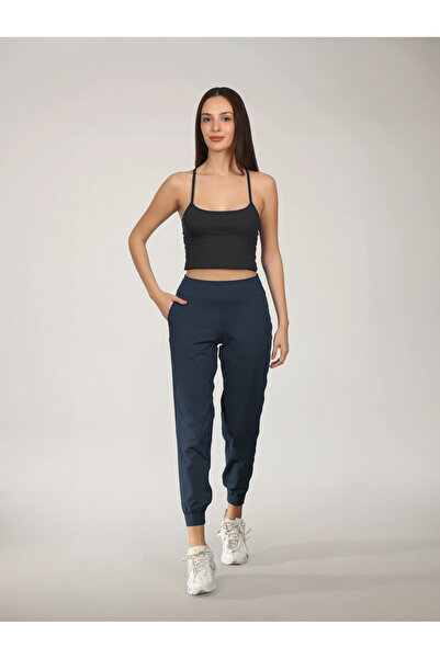 RARE SEASON Ultra Yumuşak Kadın Çift Cepli Yüksek Belli Antrasit Jogger Eşort...