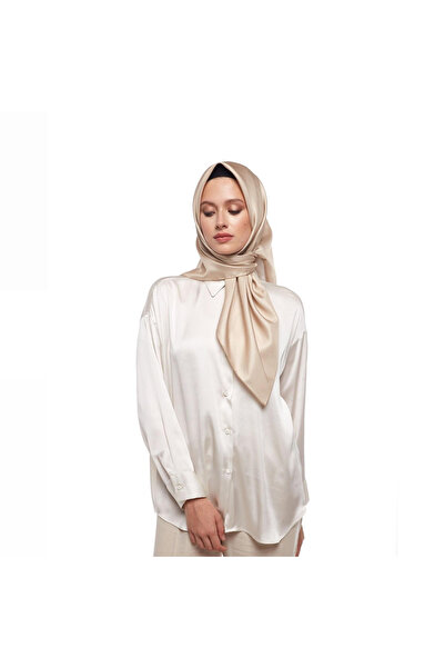 ipekevi İpekevi Düz Twill İpek Eşarp - Osmanlı Beji