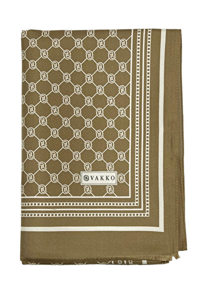 Vakko Twill İpek Şal - Özel Seri - Sütlü Kahve