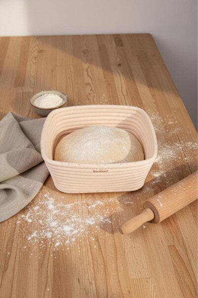 Bambum Puder - Ekmek Mayalama Sepeti Kare 20 Cm