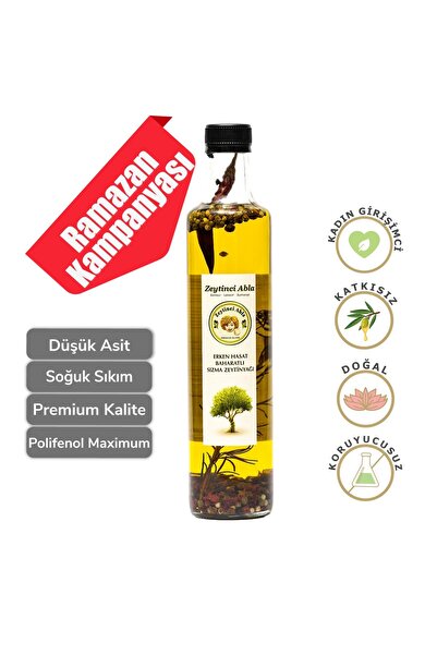 Zeytinci Abla Zeytinyağı Baharatlı Erken Hasat Soğuk Sıkım Natural Sızma 0,5 lt
