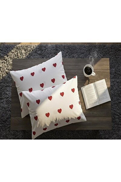 MORE HOME غطاء وسادة (قطعتين) 50 × 70 سم بنمط قلب