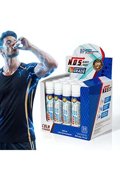 Balkan Pharmaceuticals Set 20 Fiole unidoză N.O.S Blast shot, L-Arginină + L-...