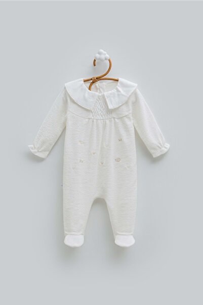 Caramell Happy Spring Collar Detail Jumpsuit Ecru