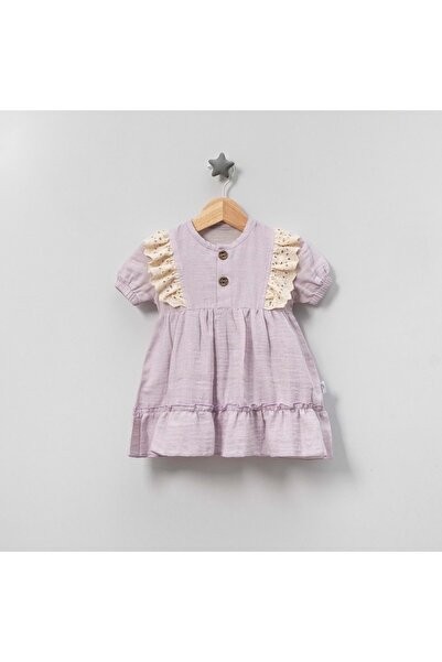 Jolly Joy Fistolu Girls' Muslin Dress Lilac