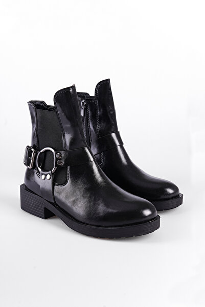 Capone Outfitters Lianne Elastische Biker-Stiefel mit Metall-Accessoires