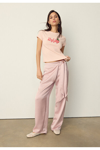 Stradivarius Smart trousers with belt