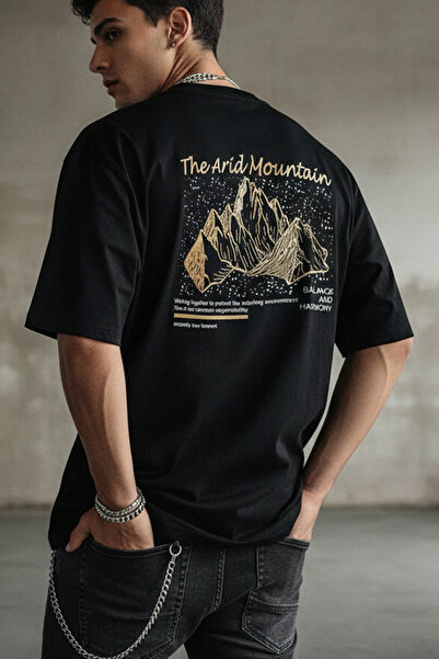 Teenage Millionaire Tricou pentru bărbați Arid Mountain Black Oversize Salas ...