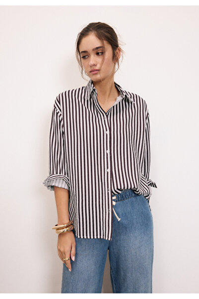 Stradivarius Linen-effect shirt