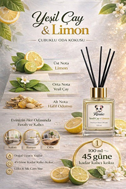 rosie Greentea Lemon Reed Diffuser Çubuklu Oda Kokusu 100 ml