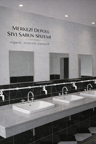 hilal kimya Merkezi Depolu 10 Lt 3 Musluklu Alttan Basmalı-Sıvı Sabunluk Sist...