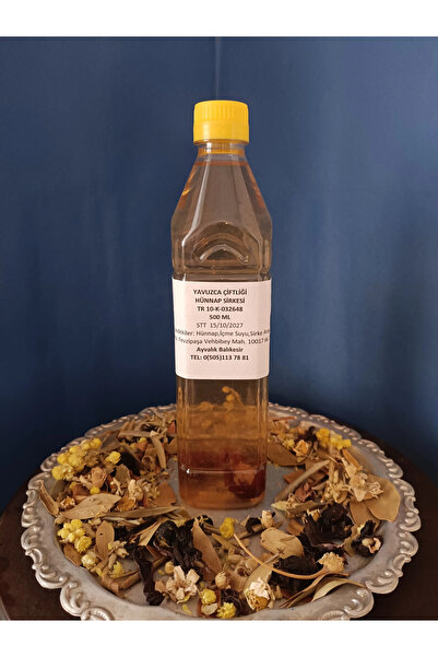 Yavuz El Yapımı Doğal Fermente Filtre Edilmemiş Hünnap Sirkesi 500 ML