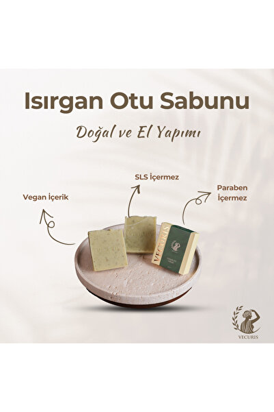 VECURIS Isırgan Otu Sabunu | Dökülme Karşıtı & Saç Kökü Canlandırıcı Doğal Bakım