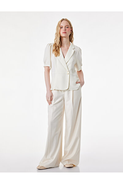 Koton Regular Fit Buttoned Short Sleeve Double Breasted Collar Shirt