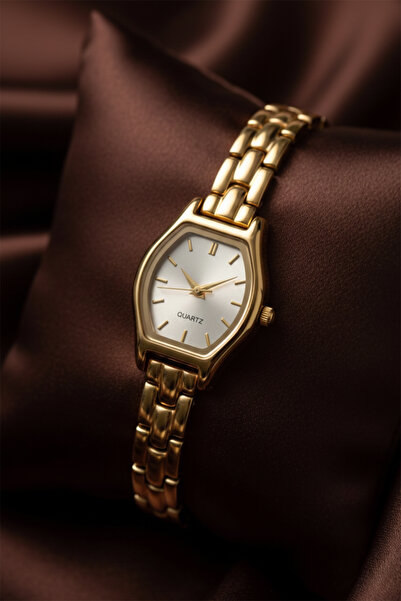İnogge Oval Case Bracelet Built-In Vintage Gold Women's Wristwatch