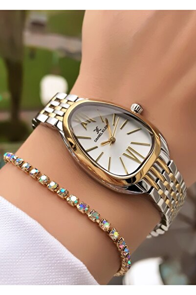 Daniel Klein Marka Çelik Kordon Kesme Cam Bayan Saat Bileklik