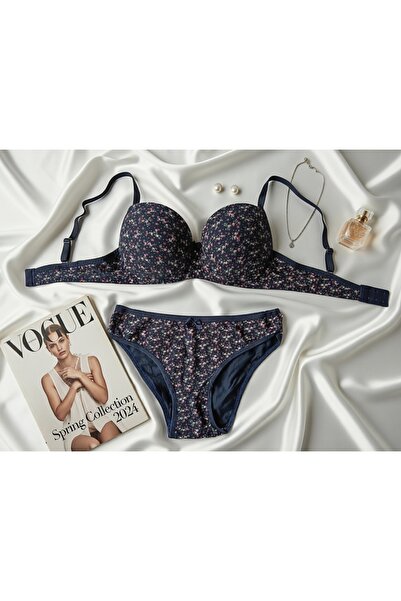 WOMEN'S WORLD FANTASY SET DE SUTEN ALBASTRU MARIN CU MODEL CU SUPORT