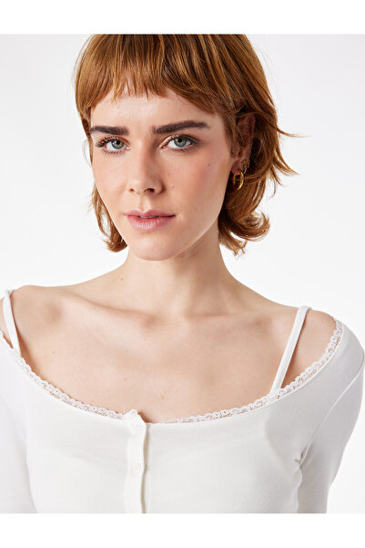 Koton Cardigan cu mâneci lungi, cu nasturi, decolteu în U, stratificat, din a...