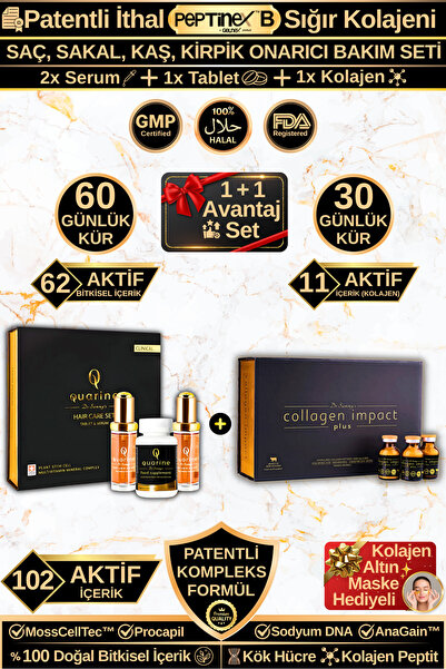 Dr.Sammy's Collagen + Saç Bakım Seti Avantaj Paket (1 Aylık Toz Kolajen Pepti...