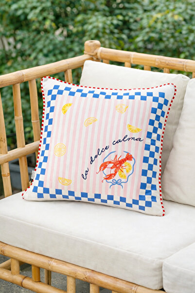 RİTMOHOME Marin, Deniz, Yaz, Tekne, Yat, Biyeli, Modern, İstakoz, 50x50 Çift ...