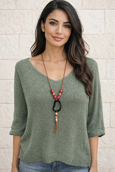 AGORATEKSTİL Ženska bluza kratkih rukava od mercerizovanog materijala sa ogrl...