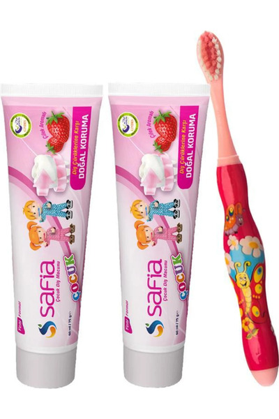Safia Çocuk Diş Macunu 2x60 ml ve Soft Diş Fırçası