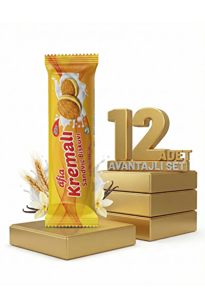 Afia Banana Cream Sandwich Biscuit 12X60 Gr