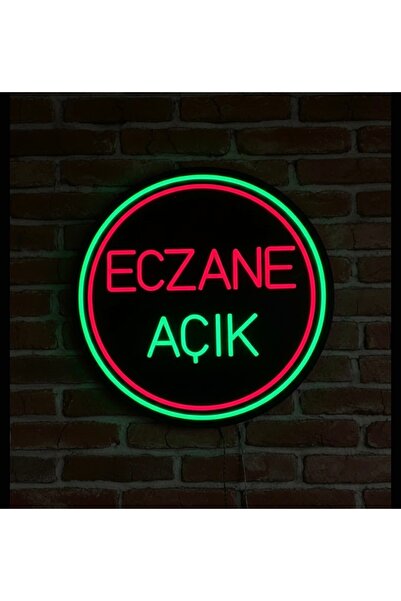 HM NEON LİGHT Eczaneler için Eczane Açık yazılı Neon tabela