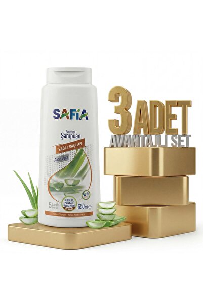 Safia Yağlı Saçlar Şampuan 3x650 Ml
