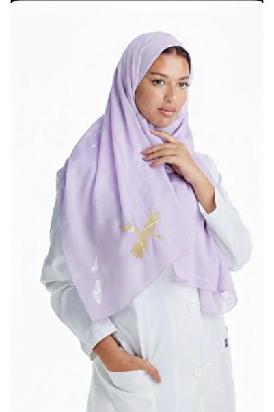 Veil Designer Purple sash with gold embroidery on both sides in the shape of ...