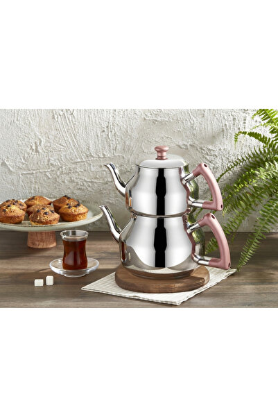 Özkent K-315 Marmaris Orta Boy Sade Çaydanlık Rose Gold Süzgeçli