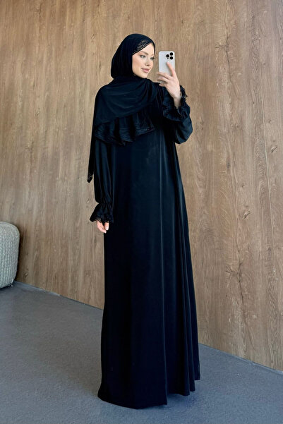 Hazamoda Φόρεμα προσευχής με αυτοκαλυμμένο μαύρο ρόμπα