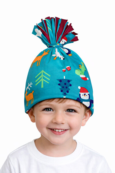 NUR BEBE Figured Boys' Combed Cotton Hat