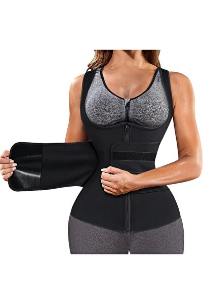 Alemdar مشد حراري مع حزام، يساعد على حرق الدهون ونحت الخصر، متوفر بجميع المقا...